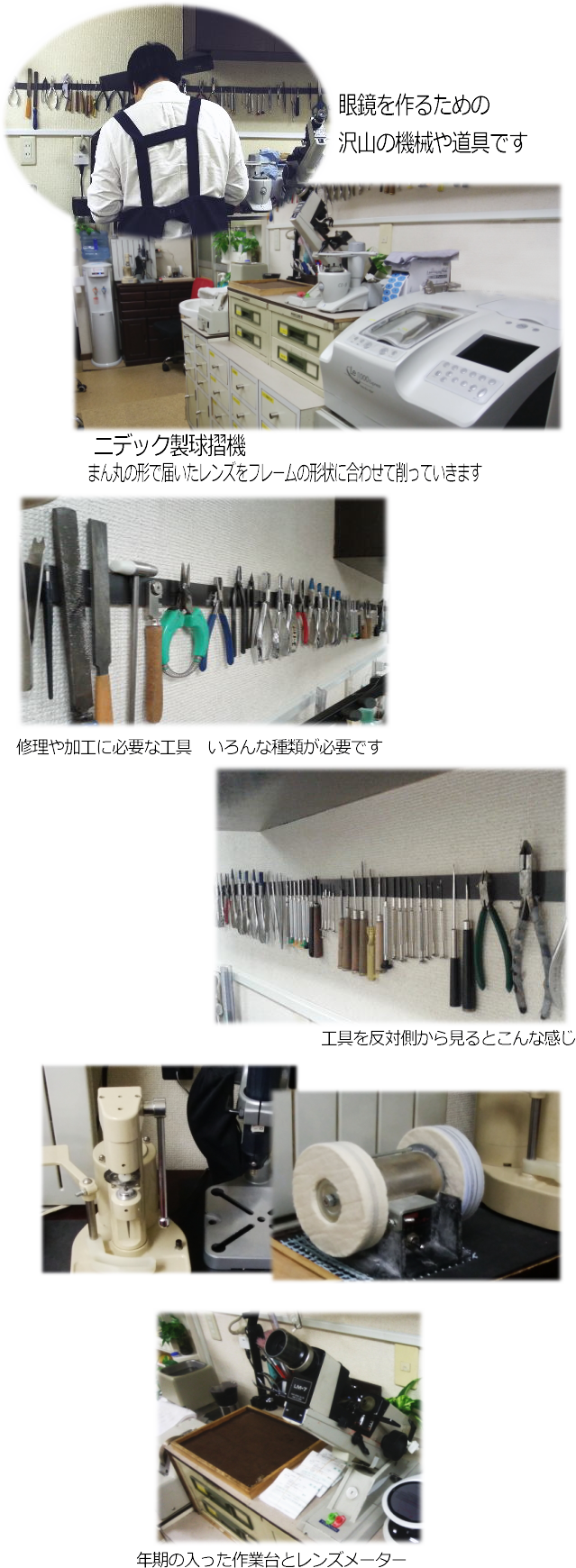 めがね屋の加工